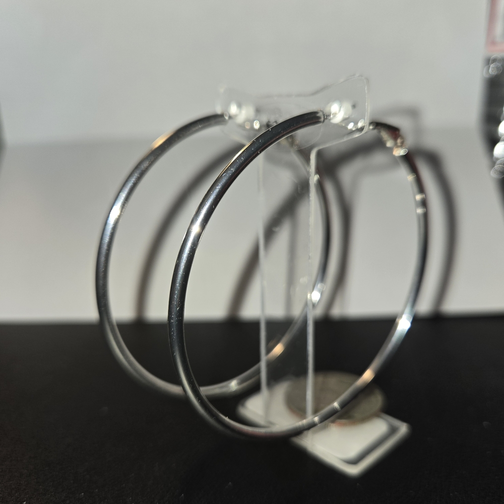 Elegant Silver Hoop Earrings